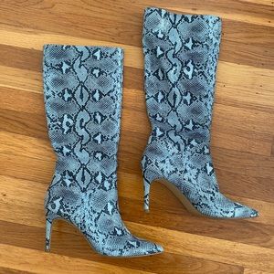 steve madden blue snakeskin boots